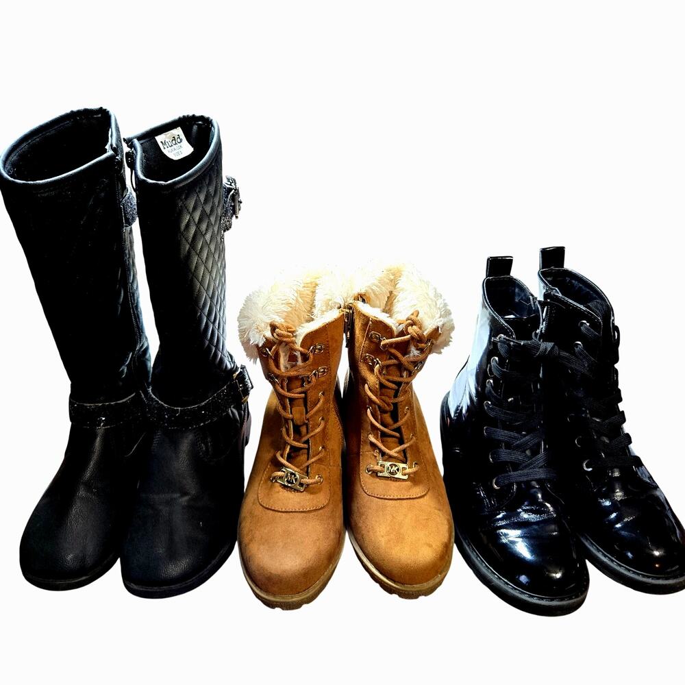Michael Kors + More Girl's Boots Winter Ankle Size 3 3.5 Bulk Lot of 3  3 1/2